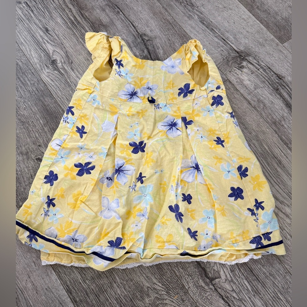 Vintage KRU yellow floral formal / casual dress 3T